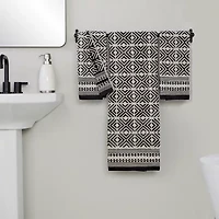Saturday Knight Diamond Grid Embellished Diamond Bath Towel