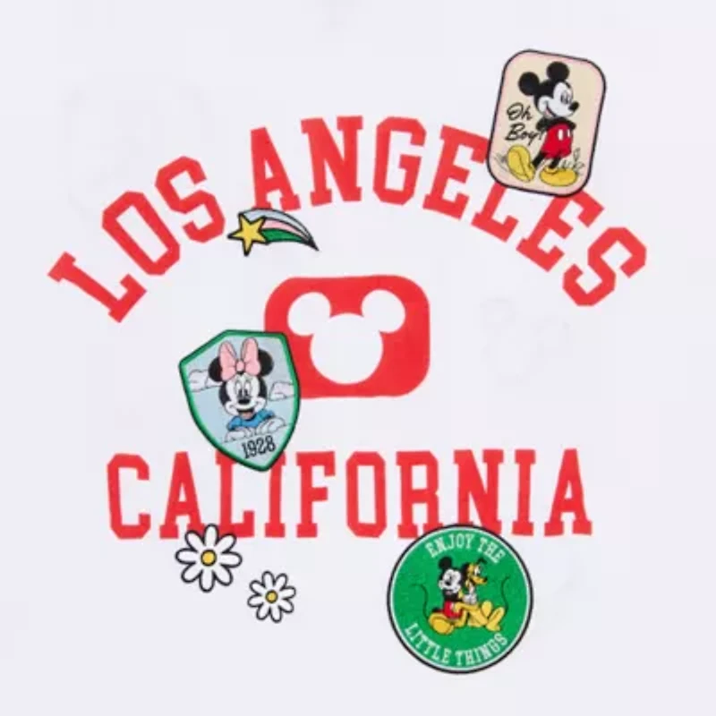 Mickey Mouse Park Tee Womens Juniors Crew Neck Short Sleeve Oversized and Friends Graphic T-Shirt