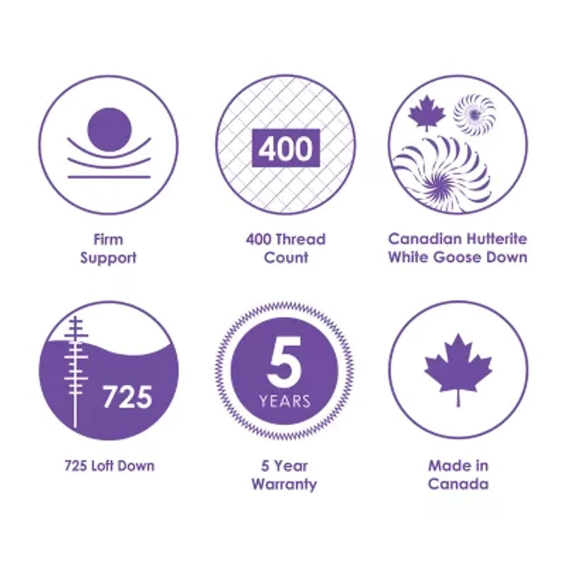 Canadian Down & Feather Company Hutterite Goose , Firm Support Bed Pillow