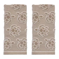 Saturday Knight Turtle Sculpted 2-pc. Embellished Animal Print Hand Towel