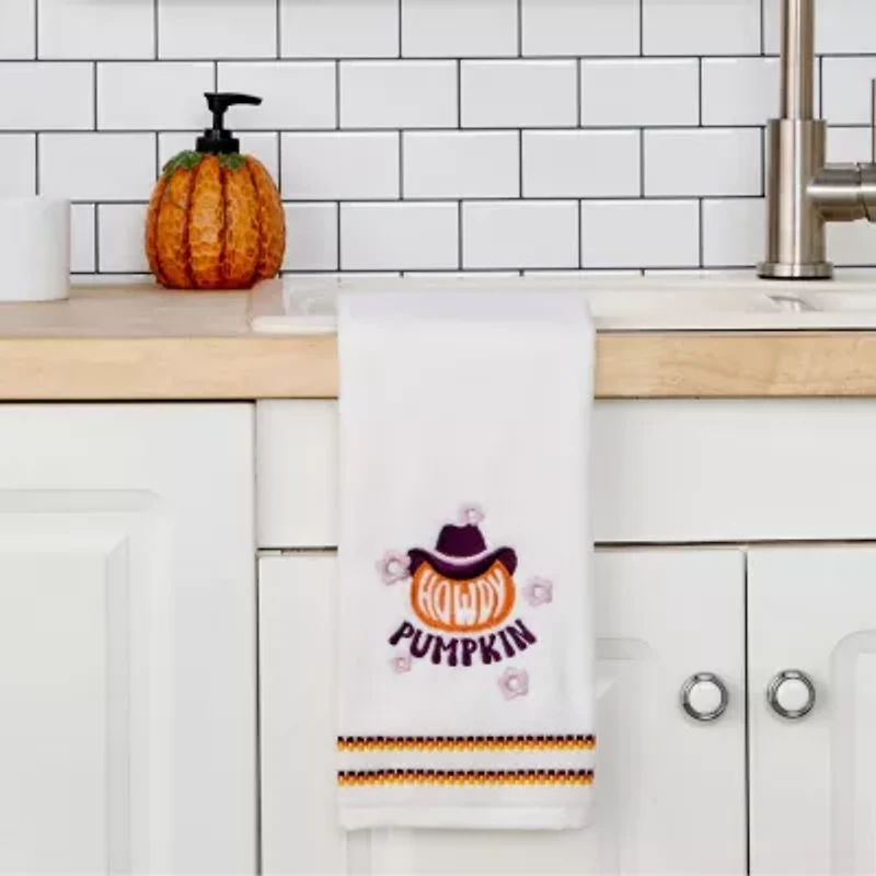 Saturday Knight Howdy Pumpkin 2-pc. Hand Towel