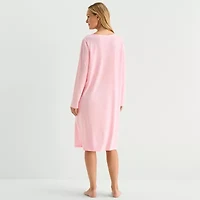 Adonna Womens Round Neck Long Sleeve Nightgown