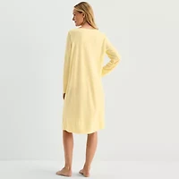 Adonna Womens Long Sleeve Round Neck Nightgown