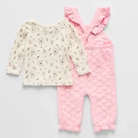 Disney Baby Girls 2-pc. Winnie The Pooh Overall Set