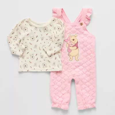 Disney Baby Girls 2-pc. Winnie The Pooh Overall Set