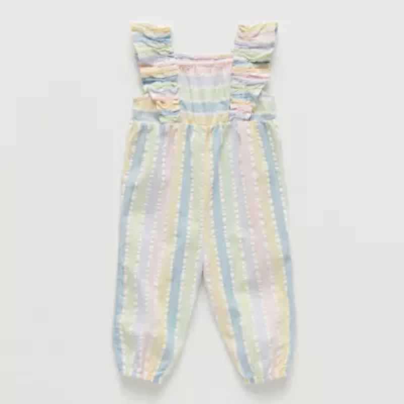 Okie Dokie Baby Girls Square Neck Jumpsuit