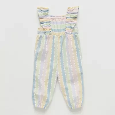 Okie Dokie Baby Girls Square Neck Jumpsuit