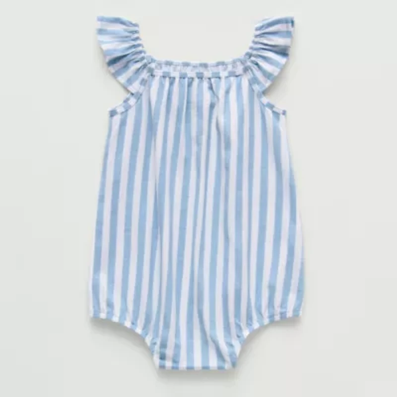 Okie Dokie Baby Girls Sleeveless Striped Romper