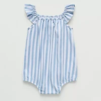 Okie Dokie Baby Girls Sleeveless Striped Romper