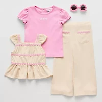 Little Lass Toddler Girls 3-pc. Pant Set
