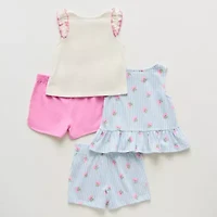 Little Lass Toddler Girls 4-pc. Short Set