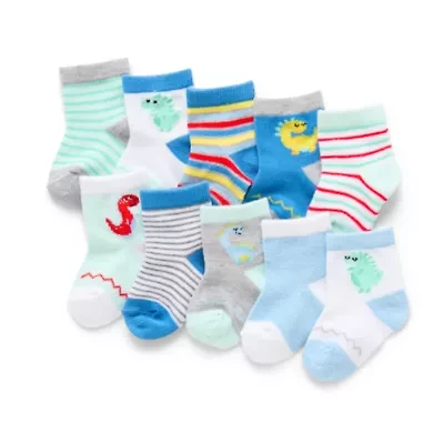 So Adorable Baby Boys 10 Pair Low Cut Socks