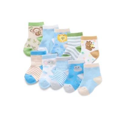 So Adorable Baby Boys 10 Pair Low Cut Socks