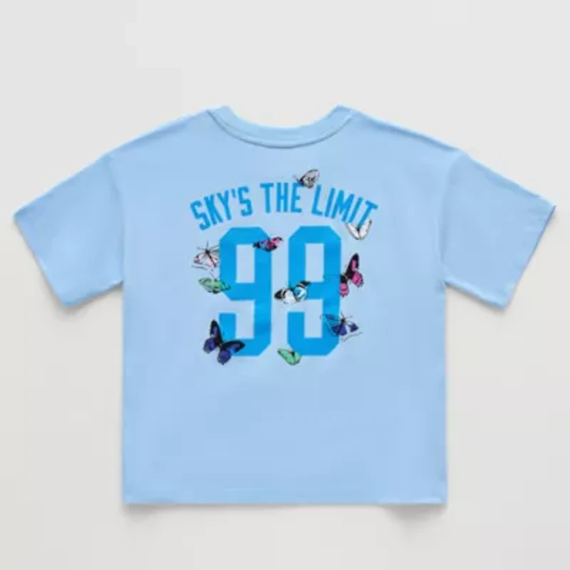 Xersion Little & Big Kid Girls Crew Neck Short Sleeve Relaxed Fit Graphic T-Shirt