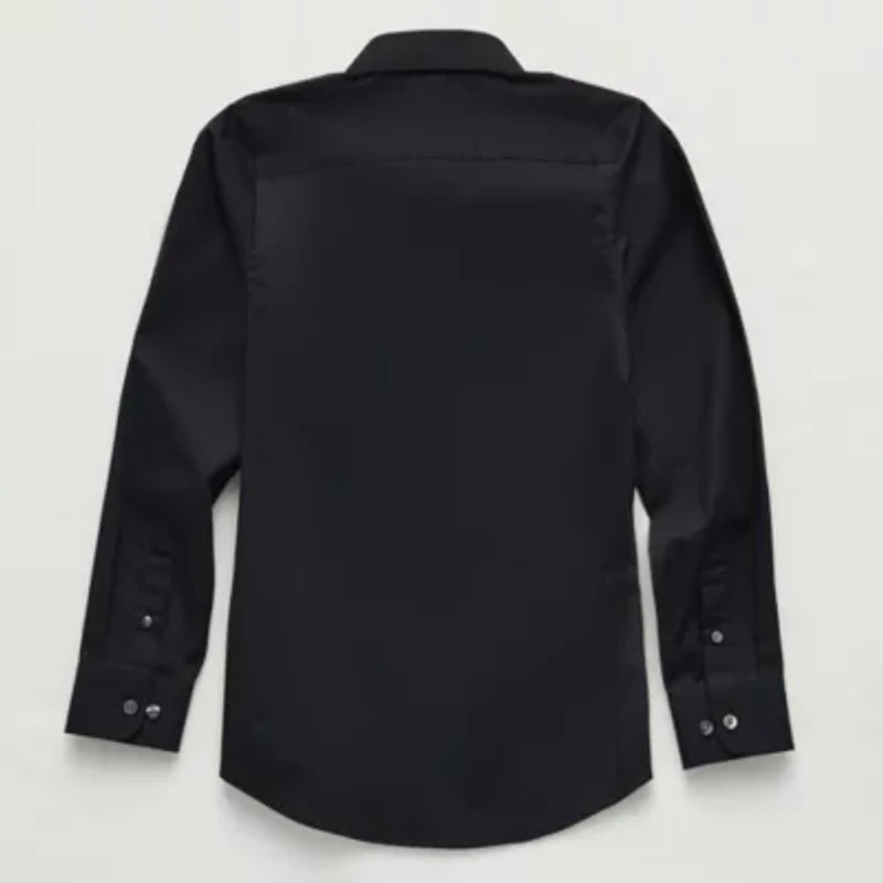 Stafford Little & Big Kid Boys Point Collar Long Sleeve Dress Shirt