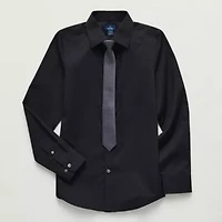 Stafford Little & Big Kid Boys Point Collar Long Sleeve Dress Shirt