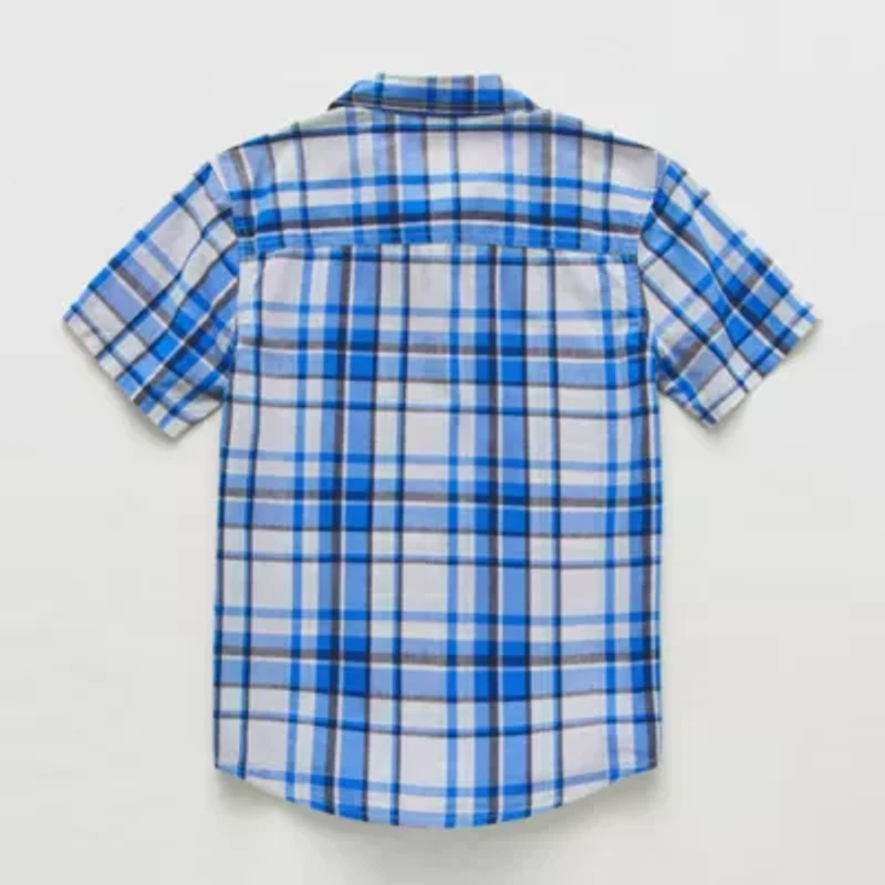 Thereabouts Little & Big Kid Boys Short Sleeve Regular Fit Button-Down Shirt