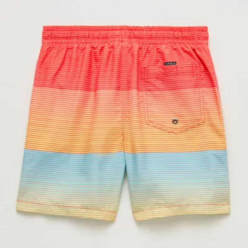 Quiksilver Big Kid Boys Striped Swim Trunks