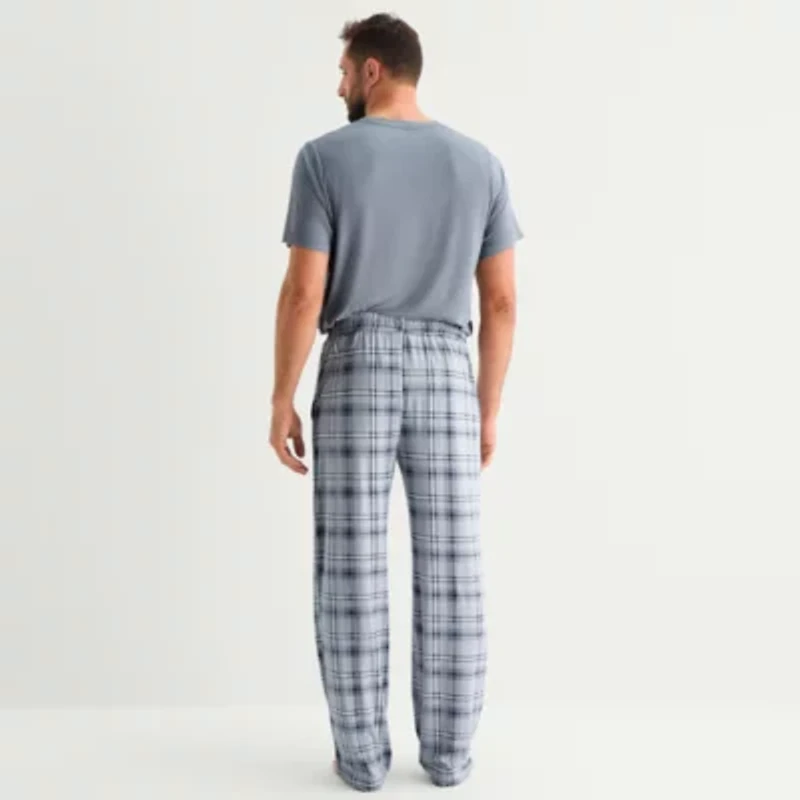 RESTWELL Mens Crew Neck Short Sleeve 2-pc. Pajama Sets