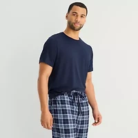 RESTWELL Mens Crew Neck Short Sleeve 2-pc. Pajama Sets