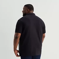 Shaquille O'Neal XLG™ Jacquard Big and Tall Mens Short Sleeve Polo Shirt