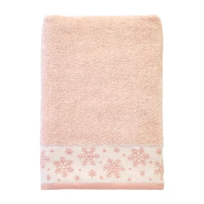 Saturday Knight Heather Snowflake Embellished Holiday Bath Towel