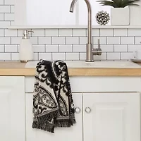 Saturday Knight Amherst Medallion 2-pc. Embellished Damask + Scroll Hand Towel