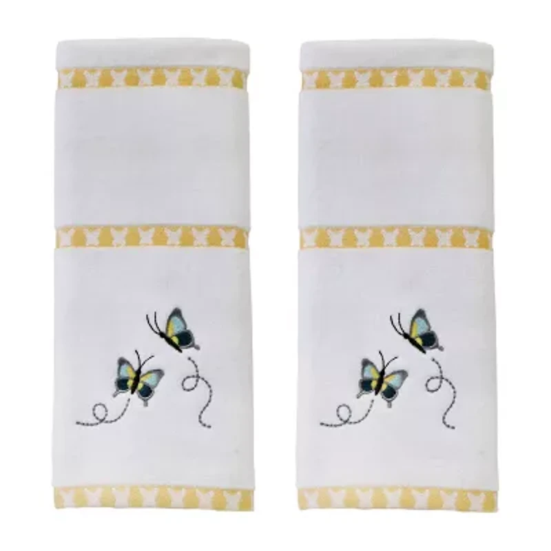 Saturday Knight Dancing Butterflies Hand Towel 2-pc. Animals + Insects Hand Towel