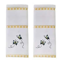 Saturday Knight Dancing Butterflies Hand Towel 2-pc. Animals + Insects Hand Towel