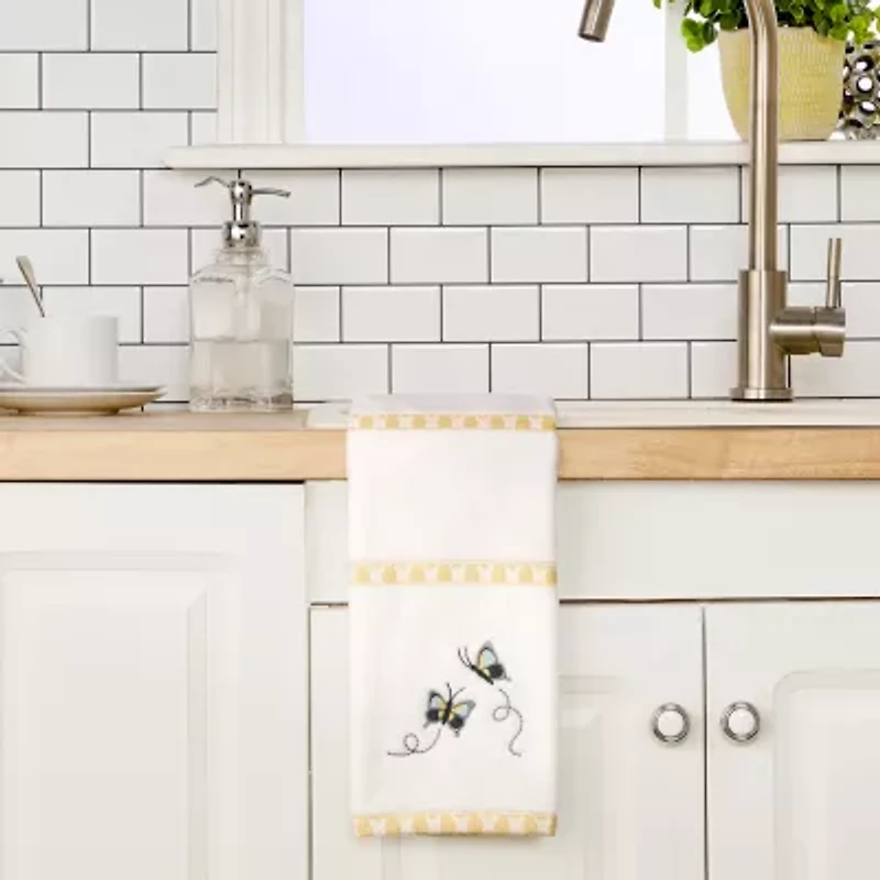 Saturday Knight Dancing Butterflies Hand Towel 2-pc. Animals + Insects Hand Towel