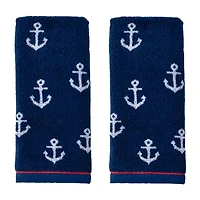 Saturday Knight Anchor 2-pc. Embellished Jacquard Hand Towel
