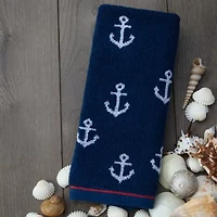 Saturday Knight Anchor 2-pc. Embellished Jacquard Hand Towel