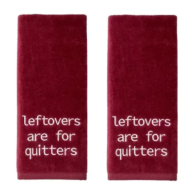 Saturday Knight Leftovers Are For Quitters 2-pc. Hand Towel