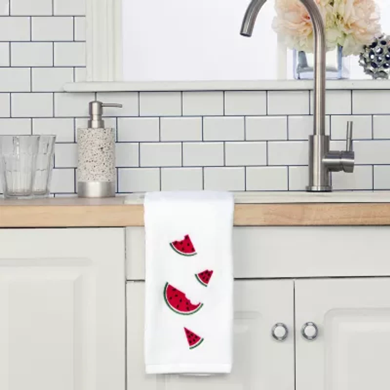 Saturday Knight Tossed Watermelons Embroidered 2-pc. Hand Towel