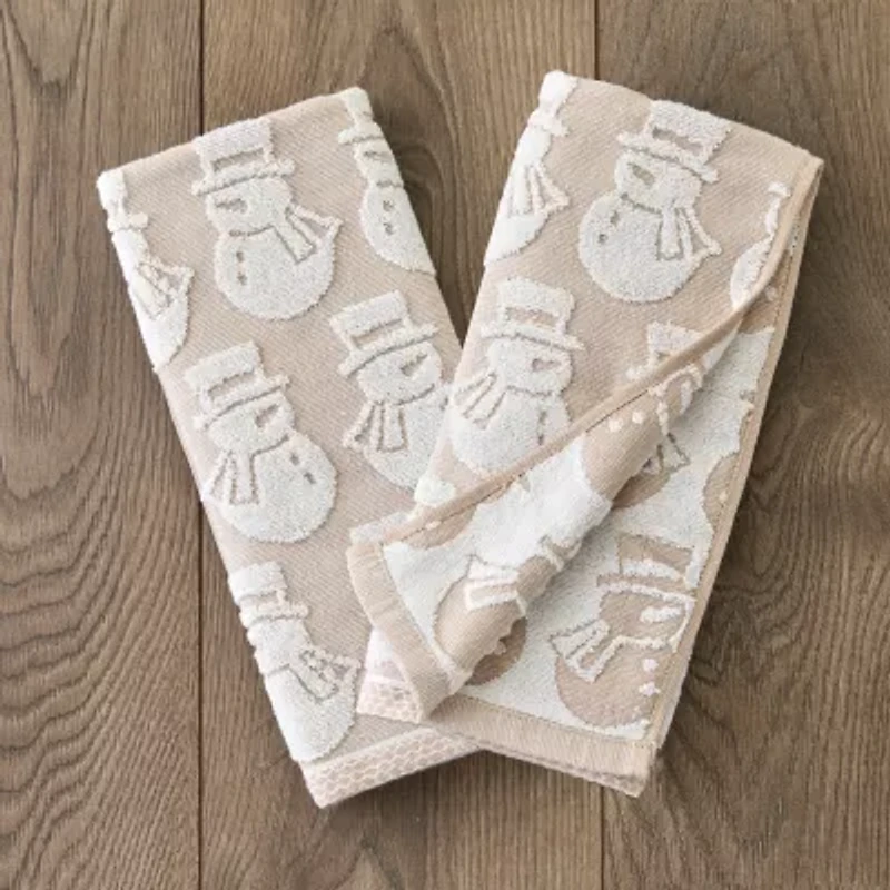 Saturday Knight Snowman 2-pc. Embellished Hand Towel