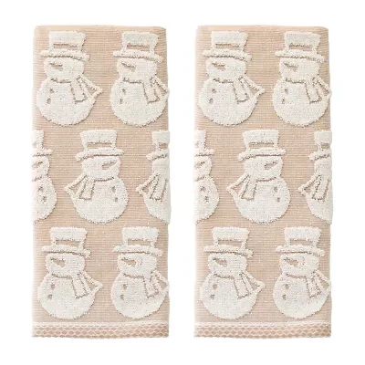 Saturday Knight Snowman 2-pc. Embellished Hand Towel