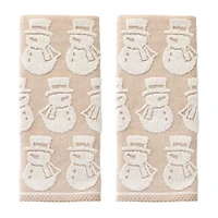 Saturday Knight Snowman 2-pc. Embellished Hand Towel