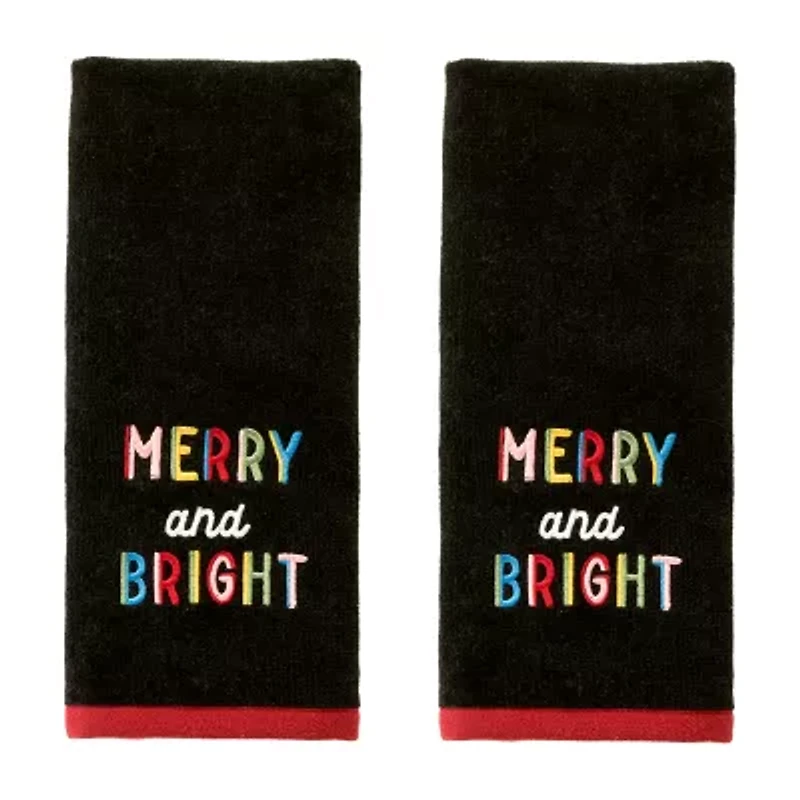 Saturday Knight Rainbows Merry 2-pc. Hand Towel