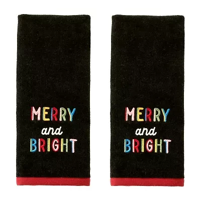 Saturday Knight Rainbows Merry 2-pc. Hand Towel