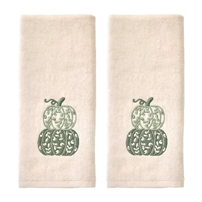 Saturday Knight Scroll Pumpkin 2-pc. Hand Towel