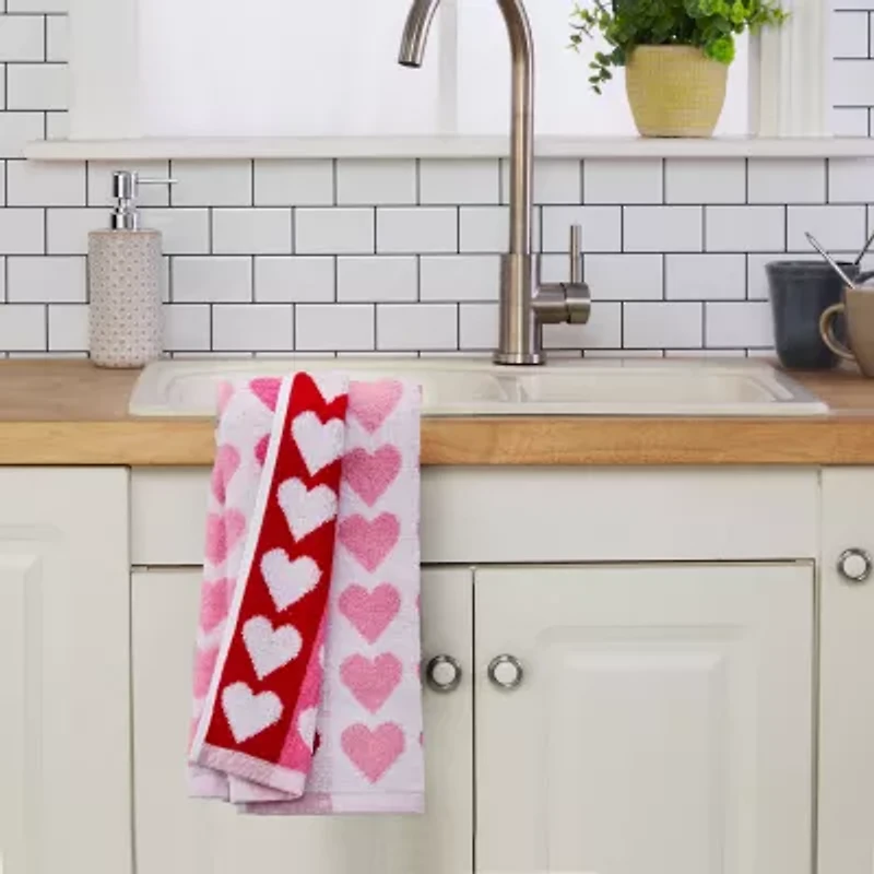 Saturday Knight Tonal Hearts 2-pc. Embellished Hand Towel