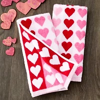 Saturday Knight Tonal Hearts 2-pc. Embellished Hand Towel