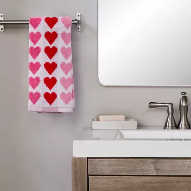 Saturday Knight Tonal Hearts 2-pc. Embellished Hand Towel