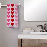Saturday Knight Tonal Hearts 2-pc. Embellished Hand Towel