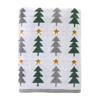 Saturday Knight Multi Trees Embellished Holiday Bath Towel
