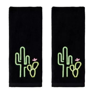 Saturday Knight Neon Cactus 2-pc. Hand Towel