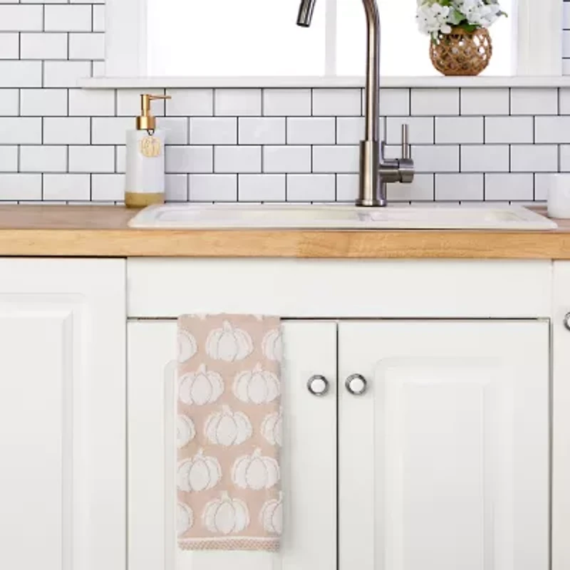 Saturday Knight Pumpkin 2-pc. Embellished Jacquard Hand Towel