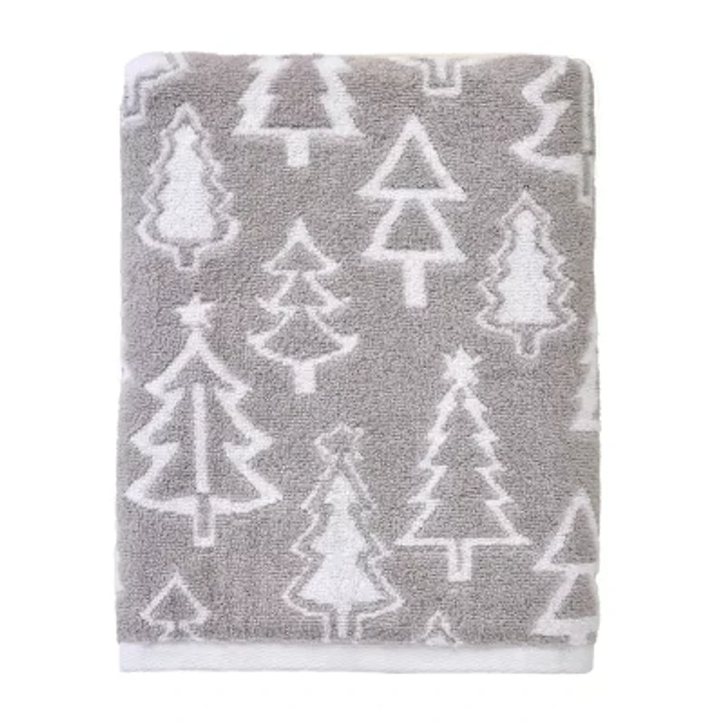 Saturday Knight Mod Tree Embellished Holiday Bath Towel