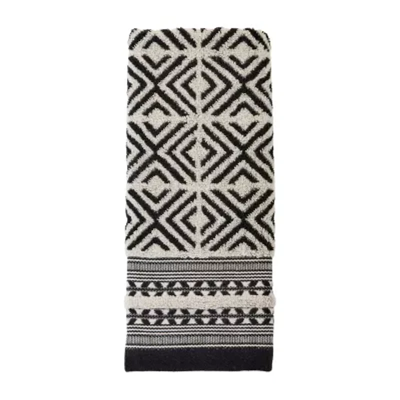 Saturday Knight Diamond Grid 2-pc. Embellished Geometric Hand Towel
