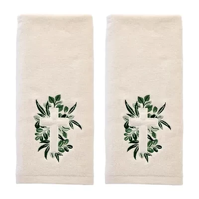 Saturday Knight Cross With Greenery Hand Towel 2-pc. Hand Towel